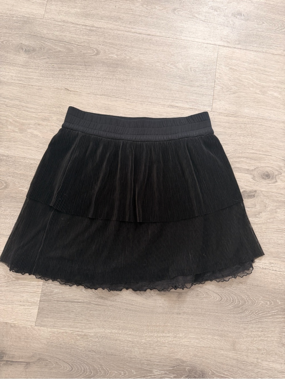 Zara Layered Mini Skirt with Lace edge